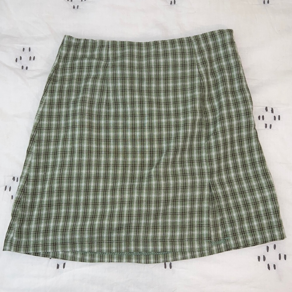 Princess Polly Green Plaid Cotton and polyester skirt